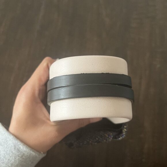 Zara Trafaluc black metallic strap slide sandals comfortable slides casual Sz 37 - Picture 6 of 9